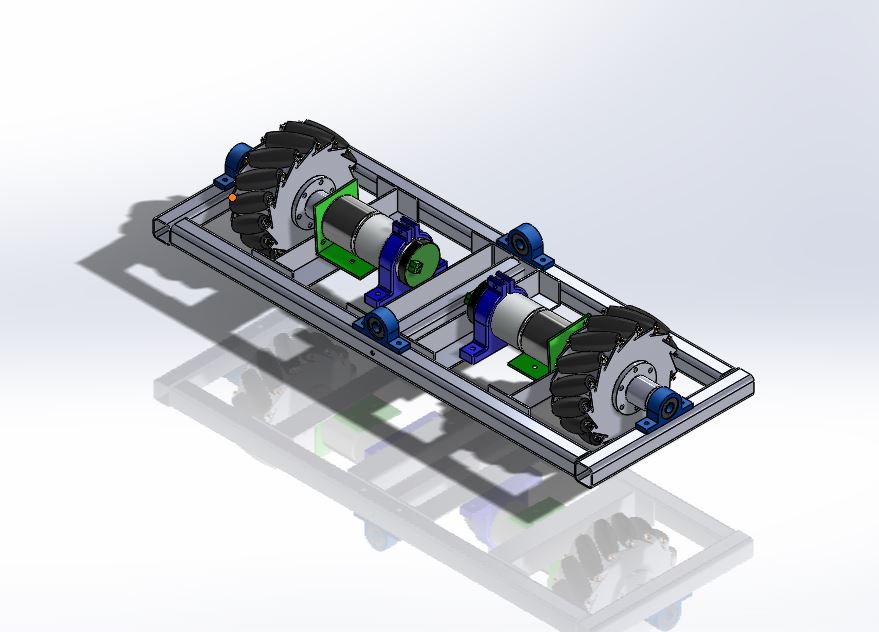 采用麦克纳姆轮的后轮机器人